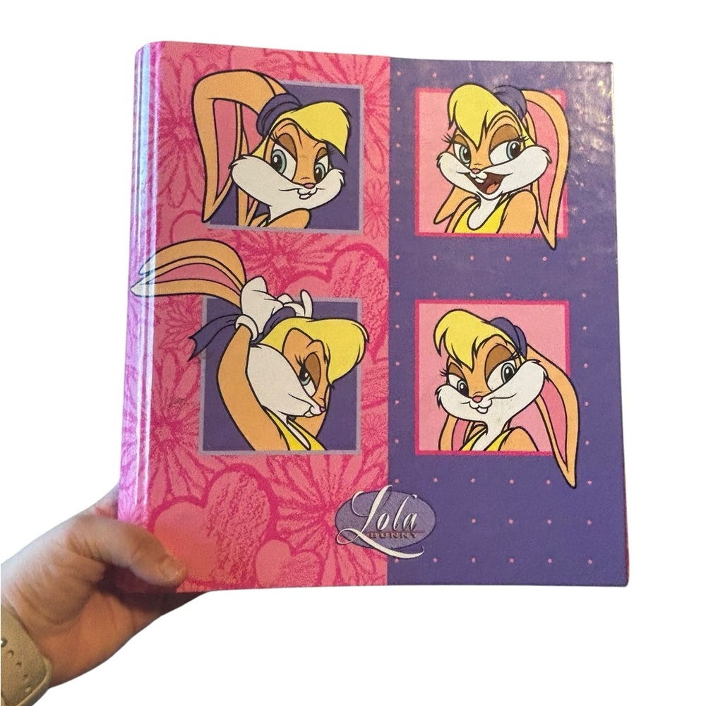 1997 Lola Bunny Space Jam Book Loose Leaf Paper Binder